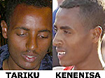 Tariku and Kenenisa Bekele of Ethiopia
